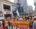 Unions march toward Istanbul's Taksim Square on June 5. Photo by Hans Rollmann.